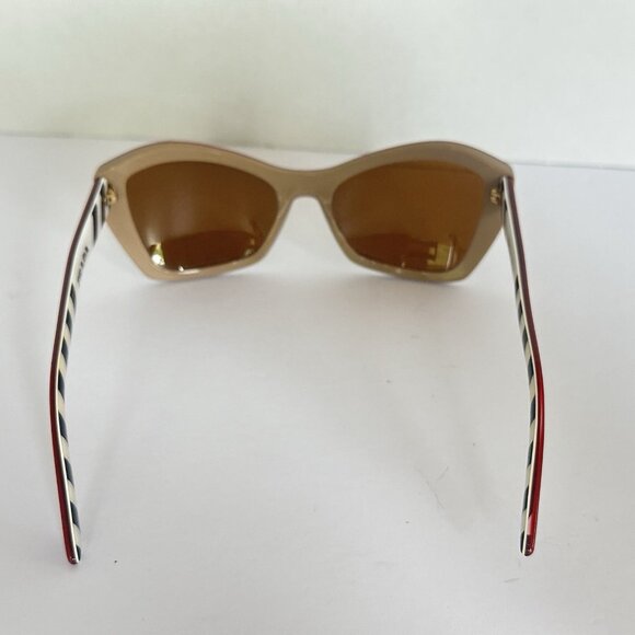 Prada Italy Women Sunglasses Butterfly Red Used Frames New Lenses & Case SPR 07X - Picture 7 of 16